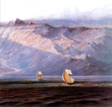 Edward Lear, "The Acroceraunian Mountains, the Coast of Albania," oil painting, private collection, USA. Edward Lear, "The Acroceraunian Mountains, the Coast of Albania," oil painting, private collection, USA.