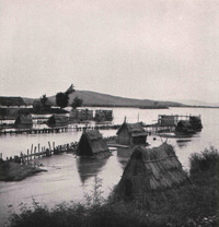 Fish weirs on the Buna River near Shkodra, 1942 (Photo: Erich von Luckwald).