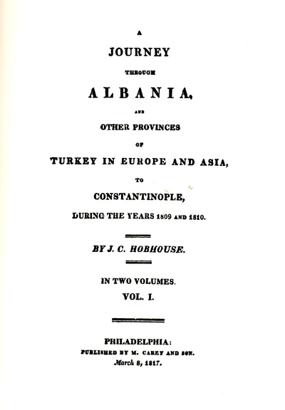 "Byron in Albanian Dress" by Thomas Phillips, ca. 1835.