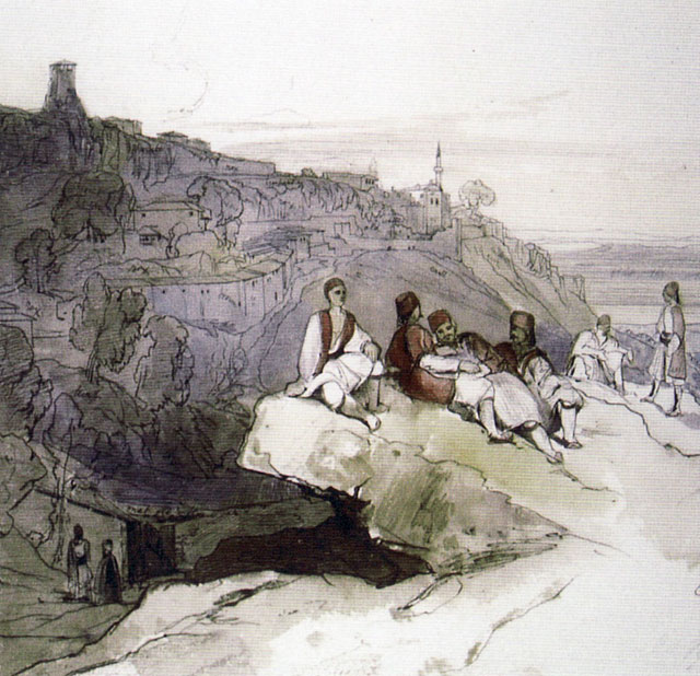 Edward Lear. View of Kruja (Croia), October 1848.