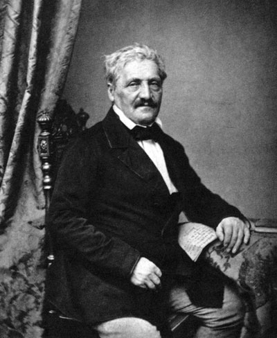 Deutscher Historiker Jakob Philipp Fallmerayer (1790-1861), Foto aufgenommen im Jahre 1860.