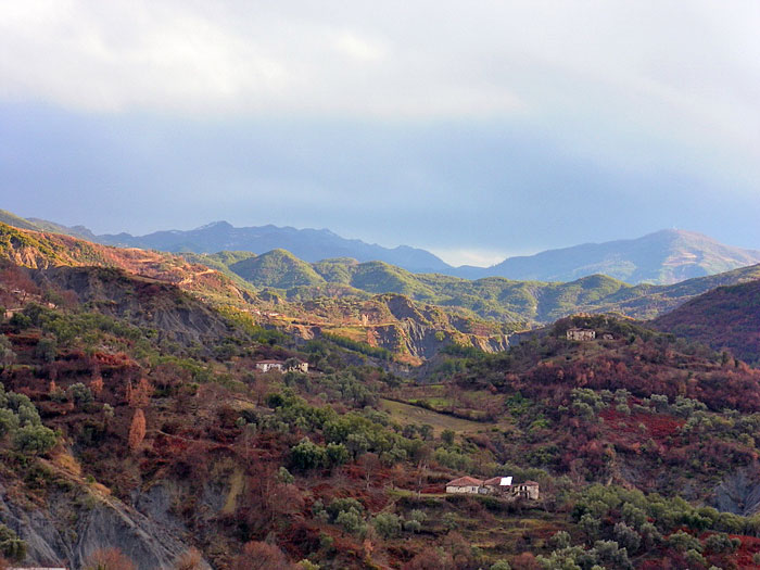 Central Albanian landscape near Petrela (Photo: Robert Elsie, February 2012).