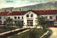 Old postcard of Skopje train station.
