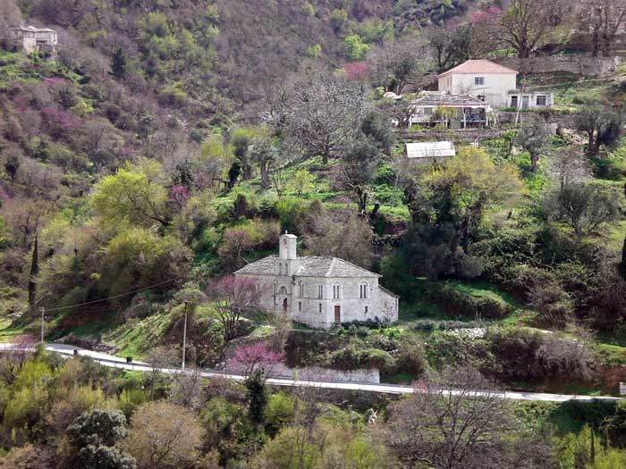 Village of Muzina (Delvina) in the springtime (Photo: Robert Elsie, March 2008).