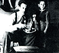 Samuilo Mandil and his son in Albania.