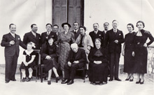 Syreja Bey Vlora and family, ca. 1938 (Ekrem Bey Vlora on the far left).